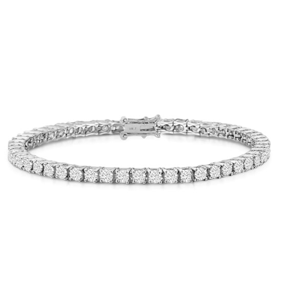 IHUTTO 6.5mm 24-29cttw D Color Moissanite Diamond Tennis Bracelet On Hand  925 Sterling Silver Wedding Bracelets For Woman (Color : 6.5mm, Size :  20cm) : Amazon.co.uk: Fashion